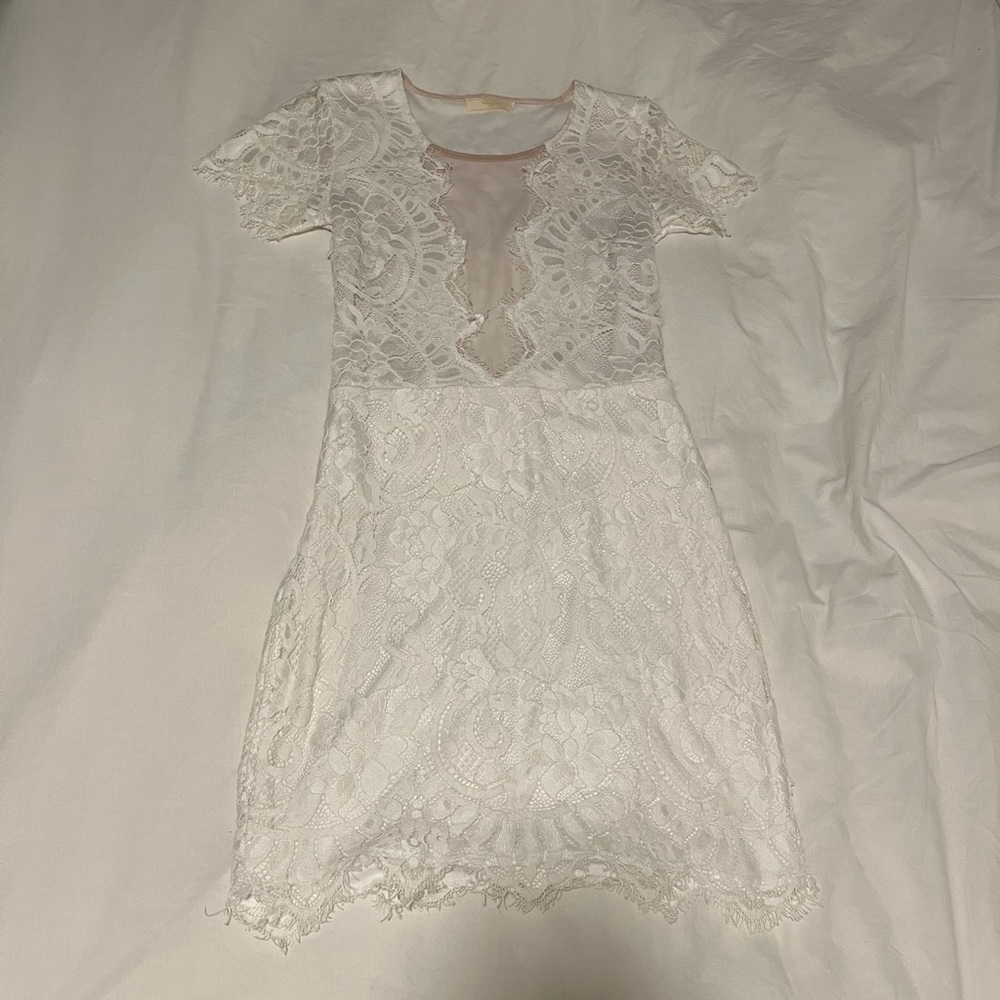 So Summer Co White Lace Mini Dress